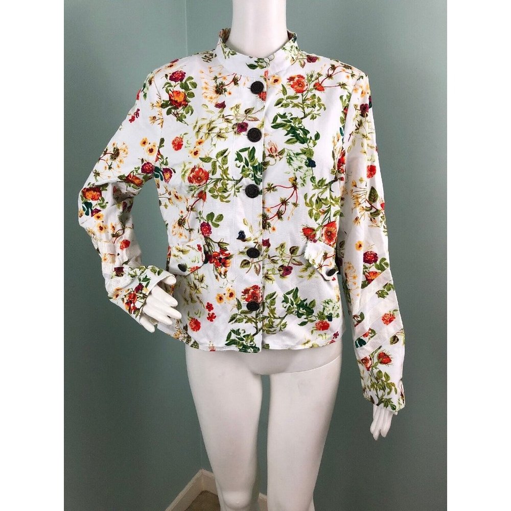 NWT Women's Disney Alice Looking Glass Colleen Atwood Floral Jacket Sz Medium